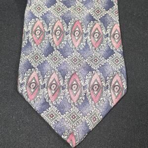 REQUIREMENTS Men's Blue Purple Pink Green 100% Italian Silk Woven Tie
